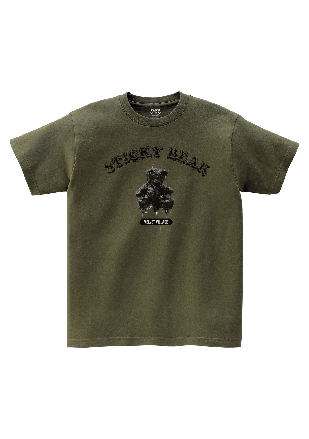 Velvet Sticky Bear T-shirt (Khaki)