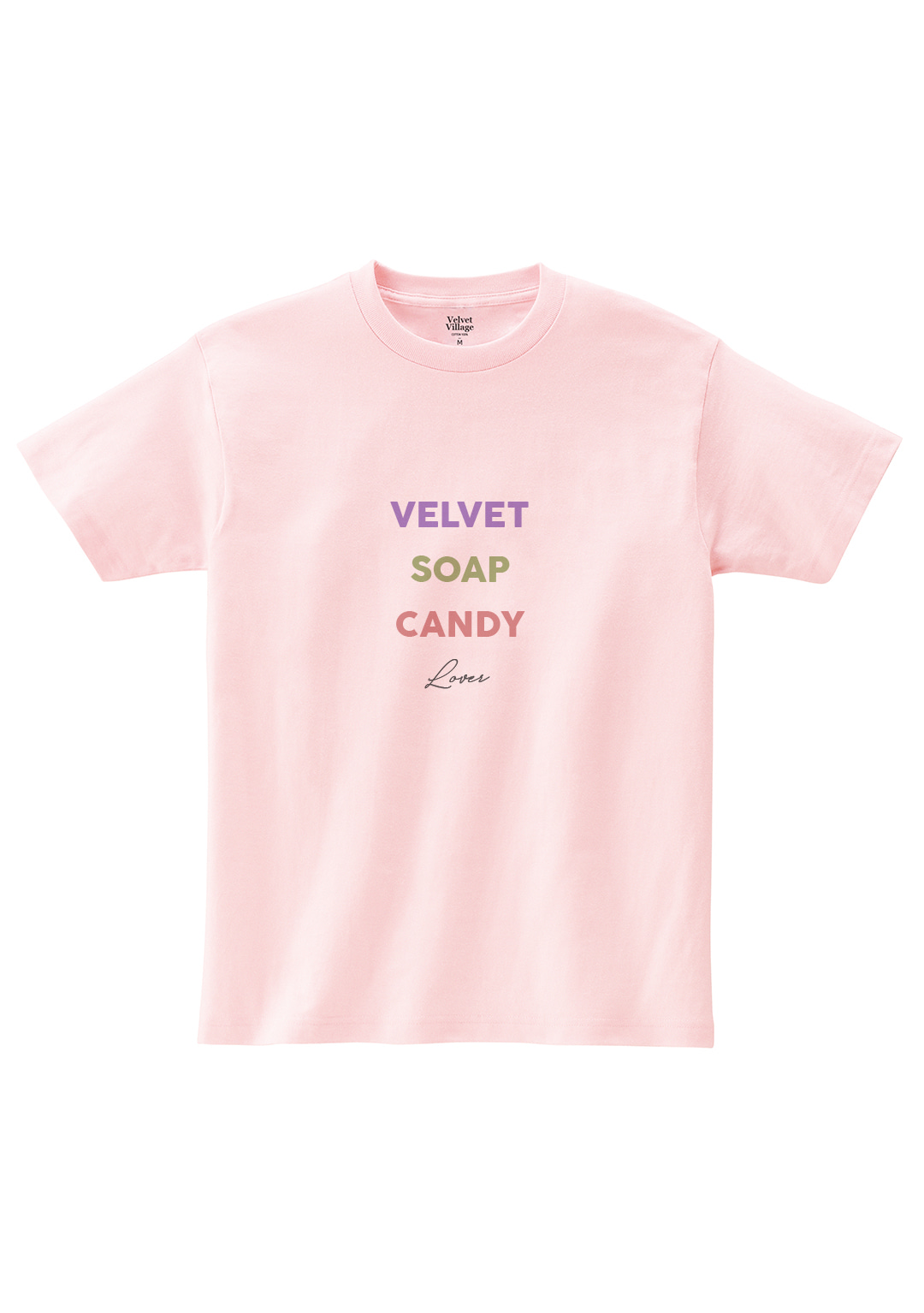 Velvet soap candy T-shirt (Baby Pink)