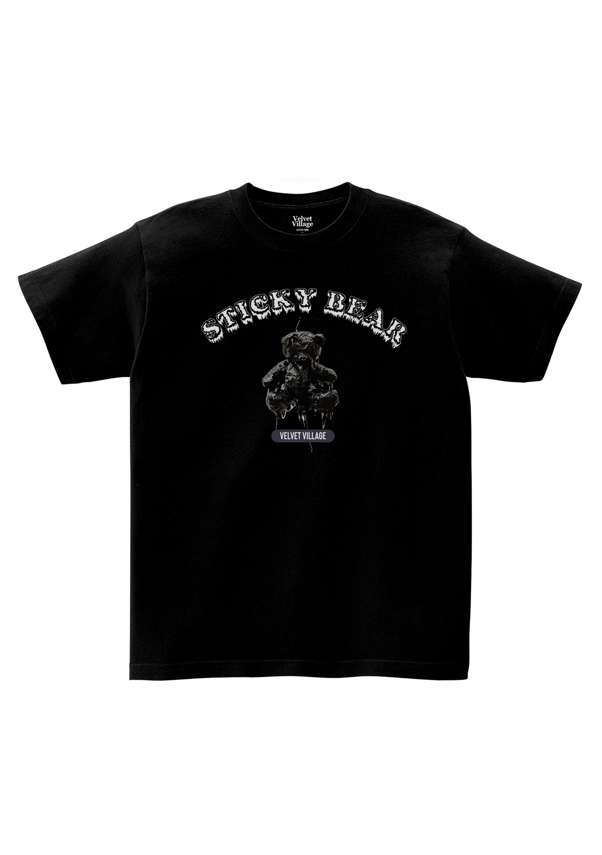 Velvet Sticky Bear T-shirt (Black)